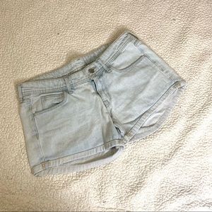 &Denim Light Washed Low-rise Shorts